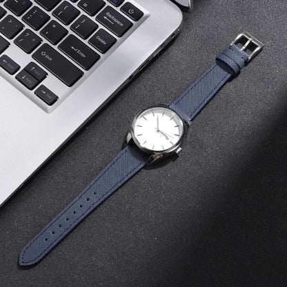 Bracelet de montre en cuir vintage cousu 18/20/22 mm, à libération rapide, universel, qualité supérieure, Saffiano, pour hommes et femmes