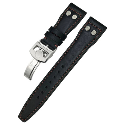 Bracelet de montre en cuir de vachette Rivet Optics, bracelet de montre en cuir véritable, IWC, Suffino 77, Suff5009, Big Pilot, Spitfire, Le Petit Prince, 21mm, 22mm