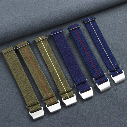 Bracelet de montre tressé en Nylon, 18/20/22mm, élastique, troupes françaises, sac de Parachute, Bracelet de Sport universel pour hommes et femmes