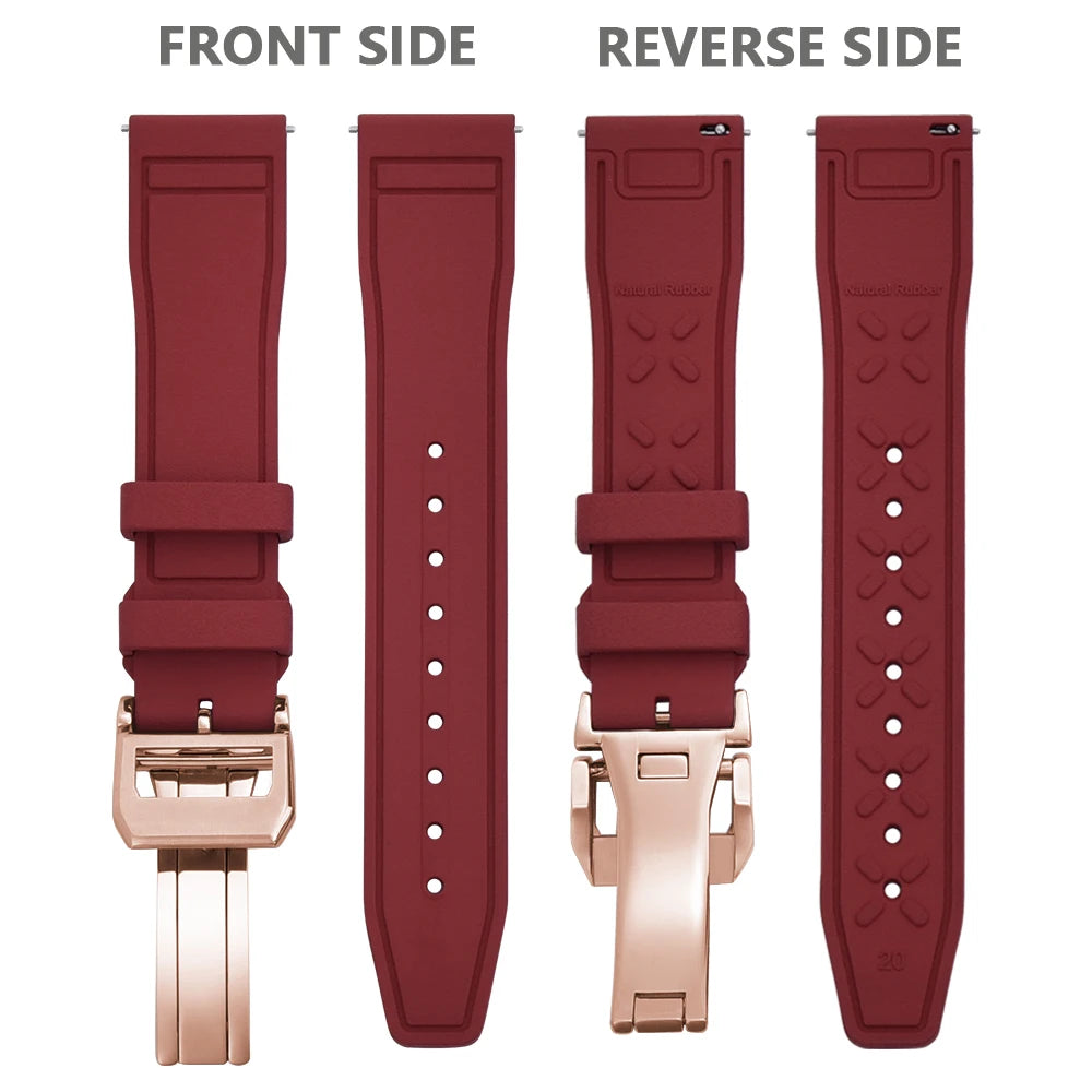 Bracelet en caoutchouc FKM 20mm 21mm 22mm pour montre IWC PILOT Portugal PORTOFINO, bracelet de plongée à libération rapide, montre connectée pour Huawei