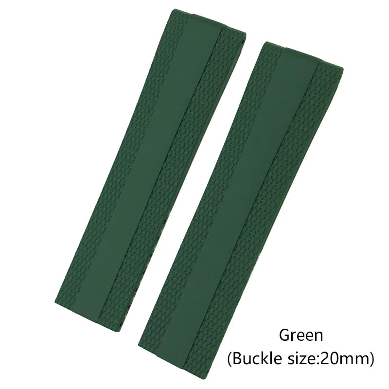 Bracelet de montre en caoutchouc et Silicone, 20mm 21mm 22mm 23mm 24mm, pour Breitling Superocean Avenger professionnel, bleu blanc vert
