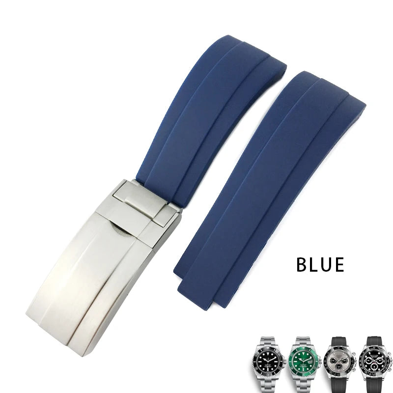Bracelet de montre en caoutchouc et Silicone, 19mm 20mm 21mm 22mmmm, adapté pour Rolex Submariner GMT OYSTERFLEX Daytona DEEPSEA Seiko, étanche