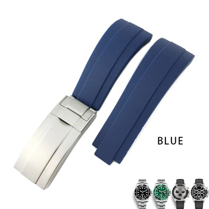 Bracelet de montre en caoutchouc et Silicone, 19mm 20mm 21mm 22mmmm, adapté pour Rolex Submariner GMT OYSTERFLEX Daytona DEEPSEA Seiko, étanche