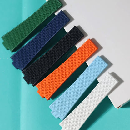 Convient pour Tissot PRX 35mm 40mm diamètre du cadran CTS Premium FKM remplacement en caoutchouc barres à ressort à dégagement rapide coupées sur la taille bracelet de montre