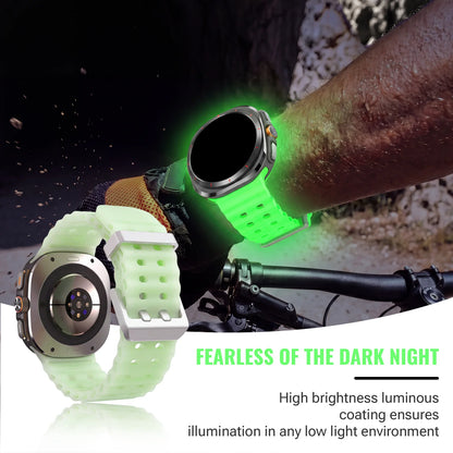 Cinturino sportivo in silicone luminoso per Samsung Galaxy Watch Ultra, 47mm, Marine Band