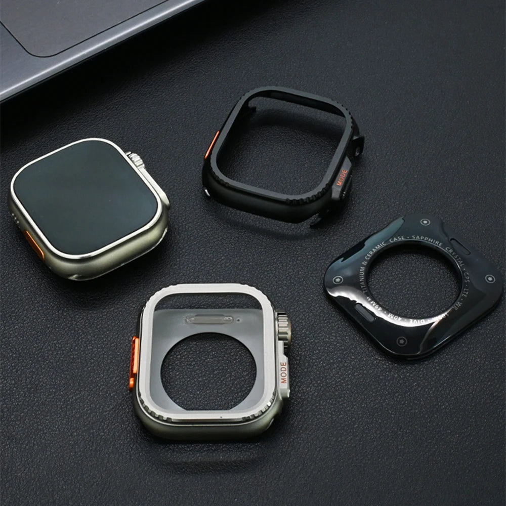 Boîtier métallique pour Apple Watch Ultra 3/2 49mm 11 10 46mm 9 8 7 45mm, protecteur en alliage d'aluminium pour Iwatch SE 44mm, couvercle de pare-chocs robuste