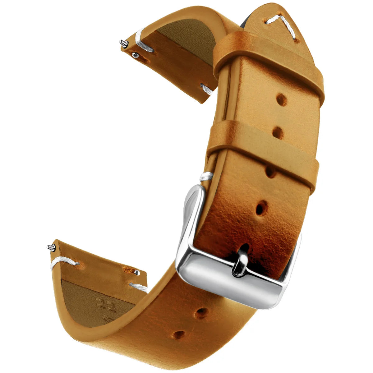 Bracelet de montre en cuir véritable de cire, bracelets de montre à dégagement rapide 18mm/19mm/20mm/21mm/22mm/24m, pour Samsung, Seiko, Oris, montre citoyen