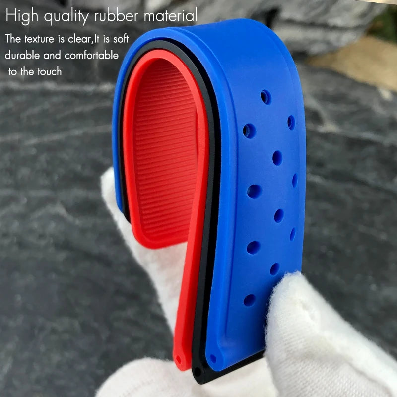 Bracelet de montre en Silicone respirant, 20mm 21mm 22mm, pour montre TAG Heuer F1 CAZ201, Bracelets universels en caoutchouc, boucle pliante
