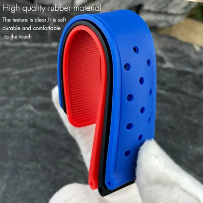 Bracelet de montre en Silicone respirant, 20mm 21mm 22mm, pour montre TAG Heuer F1 CAZ201, Bracelets universels en caoutchouc, boucle pliante