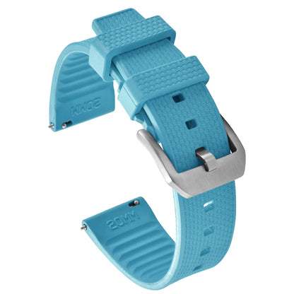 Cinturino per orologio in gomma FKM vulcanizzata di alta qualità, 20mm 22mm, a sgancio rapido, per uomo, sport, immersioni, accessori per cintura