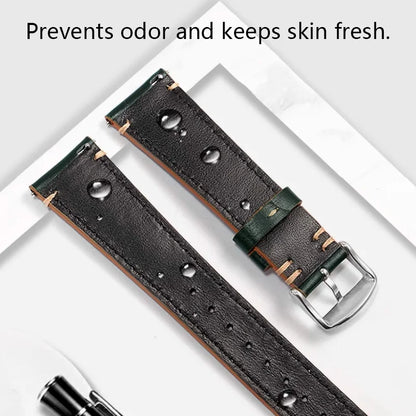 Bracelet en cuir vintage 18mm 20mm 22mm 24mm, universel, à dégagement rapide, rétro, de remplacement, pour toutes les montres
