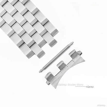 Connecteurs de bande en acier inoxydable, 2 pièces, pour huître jubilé, lien à extrémité plate incurvée pour Seiko SKX007 SKX009, adaptateur de sangle 18 22 21 20mm