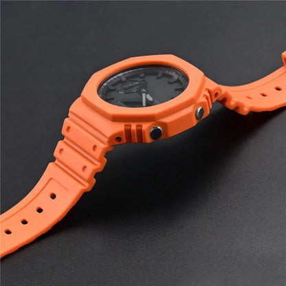 Bracelet de montre en résine pour Casio G-SHOCK GA-2100 GA-2110, Kit de modification de bracelet de montre en caoutchouc étanche pour hommes, avec outils