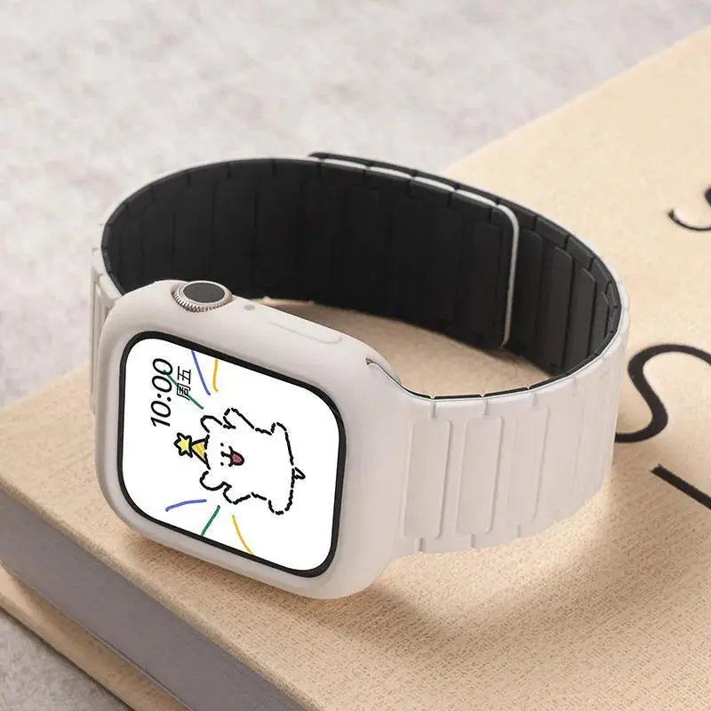 Magnetic loop + silicone case + adjustment tool for Honor Choice ROSSINI 2i smartwatch strap