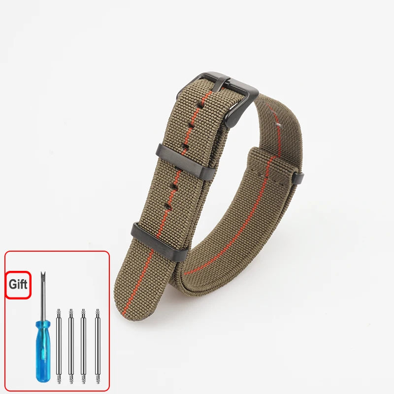 Cinturino per orologio NATO, paracadute in nylon elastico