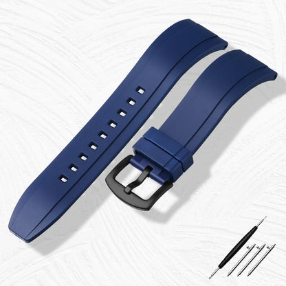 Extended Rubber Watch Strap for Watches, Waterproof Band, Quick Release Bar, Rolex JEAN, Seiko, Tissot, Huawei, 20mm, 22mm