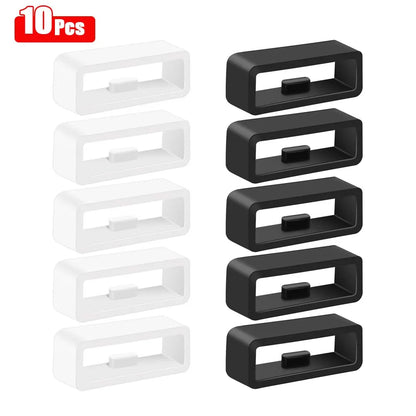 10 pièces/5 pièces/4 pièces bracelet de montre noir blanc 18mm 20mm 22mm 26mm bracelet boucle anneau Silicone caoutchouc bracelets de montre accessoires support casier
