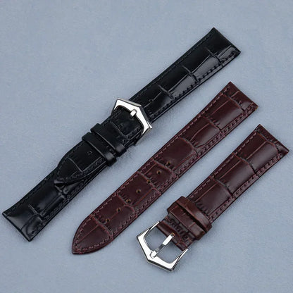 High Quality Leather Watch Strap for Patek Philippe, PP Pin Buckle, 19mm, 20mm, 21mm, 22mm, Crocodile Pattern for Men, 5146 5270