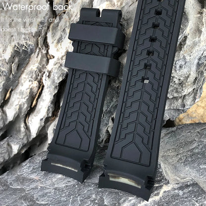 Bracelet de montre en caoutchouc à extrémités courbes de haute qualité, 24mm, pour DIESEL ON 57mm, surdimensionné, DZ7395, DZ7396, DZ7370, DZ7333, bracelet de montre pour hommes