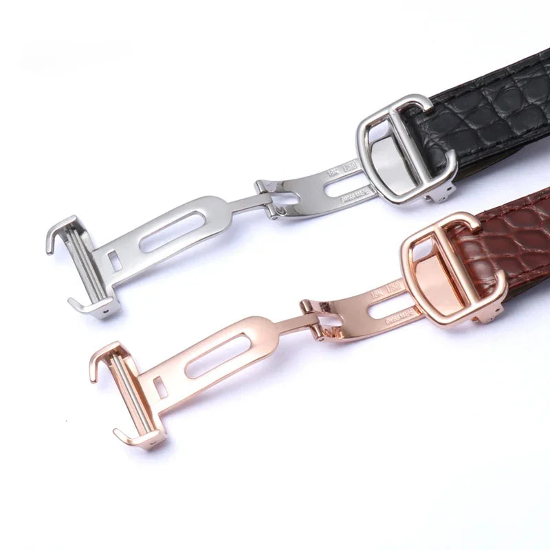 Men's and women's alligator leather bracelet, genuine leather watch strap, Cartier Solo, Precious London, black and brown, 16mm, 18mm, 20mm, 22mm, 24mm