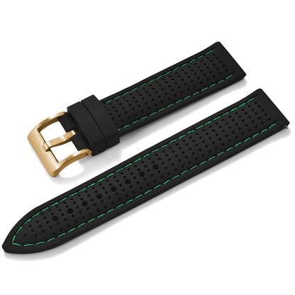 Bracelet de montre sport en silicone à dégagement rapide - Bracelet en caoutchouc souple respirant et imperméable, ajustement universel 18 mm 20 mm 22 mm pour hommes et femmes