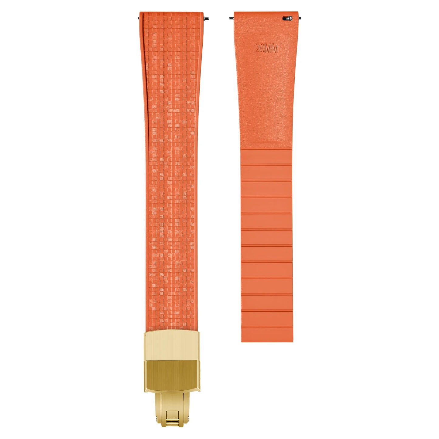 Cinturino per orologio in gomma di alta qualità - Fibbia argento, oro o nero