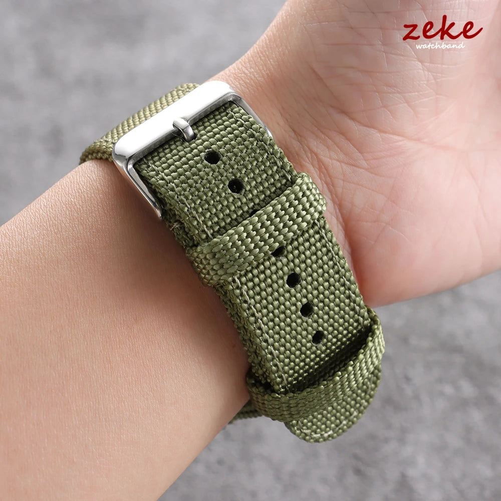 Quick-release canvas watch strap, made of nylon, 18mm, 20mm, 22mm, 24mm, for men and women, replacement straps for smartwatch accessories