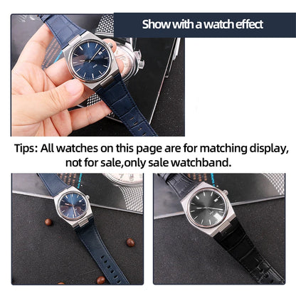 Pour Tissot 1853 Super Player PRX série T137.410/T137.407 bracelet de montre en cuir véritable T137 bracelet de montre en cuir surélevé pour hommes 12mm