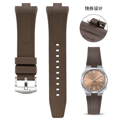 FKM-Cinturino per orologio in gomma fluorurata da uomo e donna, estremità convessa speciale, a sgancio rapido, Citizen NJ0150, NJ0151, NJ0158, 9 mm