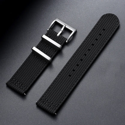 Bracelet en nylon côtelé 20 mm 22 mm pour Tudor pour Omega, bracelet de montre en toile tissée pour homme, noir, militaire, sport, à libération rapide