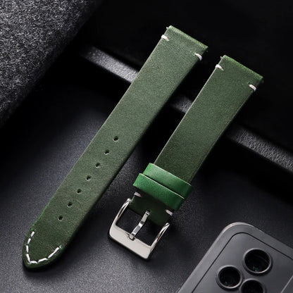 Bracelet de montre en cuir de veau véritable, à dégagement rapide, 12/14/16/18/20/22/24mm, accessoires universels pour hommes et femmes