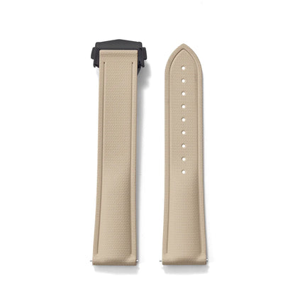 OZE Bracelet de montre en caoutchouc florocarbone - Rapide / Déployante - Universel