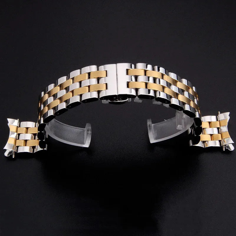 Bracelet de montre en acier inoxydable, 18 20 21 22 23 24mm, pour femmes et hommes, en métal massif, accessoires de remplacement avec outil
