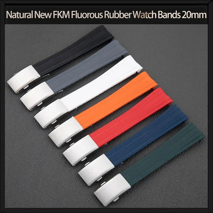 Cinturini per orologi in gomma naturale FKM, morbidi, impermeabili, 20 mm, tagliati su misura, regolabili, per Tudor BB58, quadrante 39 mm
