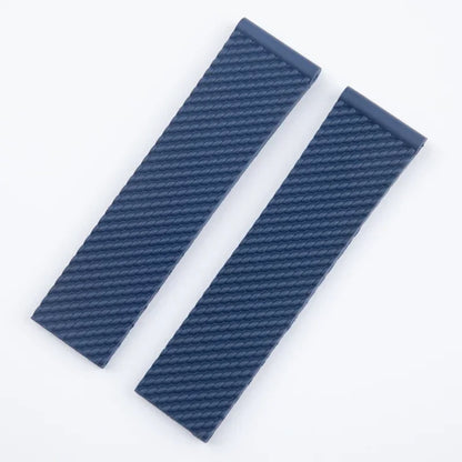 Braided Soft Rubber Watch Strap, 22mm 24mm, for Breitling, Superocean HeritageAvenge Challenger, Strap for Tudor/Huwei