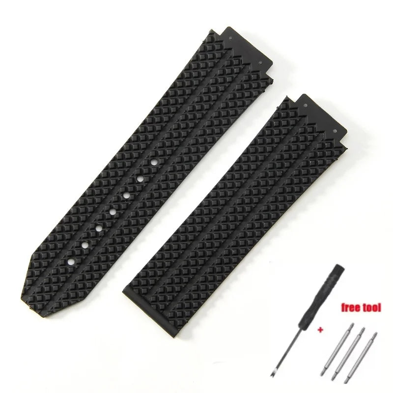 Replacement watch strap for Hublot Big Bang Classic Fusion Bracelet 24*17mm 26*19mm Soft Silicone Rubber Watch Strap