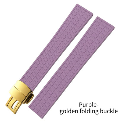 Cinturino per orologio in gomma fluorurata FKM morbida di alta qualità, 19 mm, cinturino di ricambio per Patek Philippe Aquanaut Luce 5067 5068 5072 PP, orologio da donna