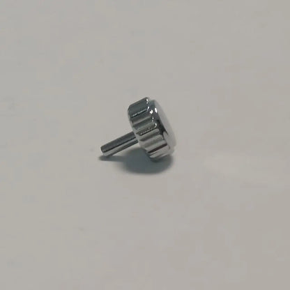 Couronne de montre de remplacement en acier inoxydable T5986, 6.0mm, trou de 2.0mm avec robinet de 0.9mm et épaisseur de 3.0mm