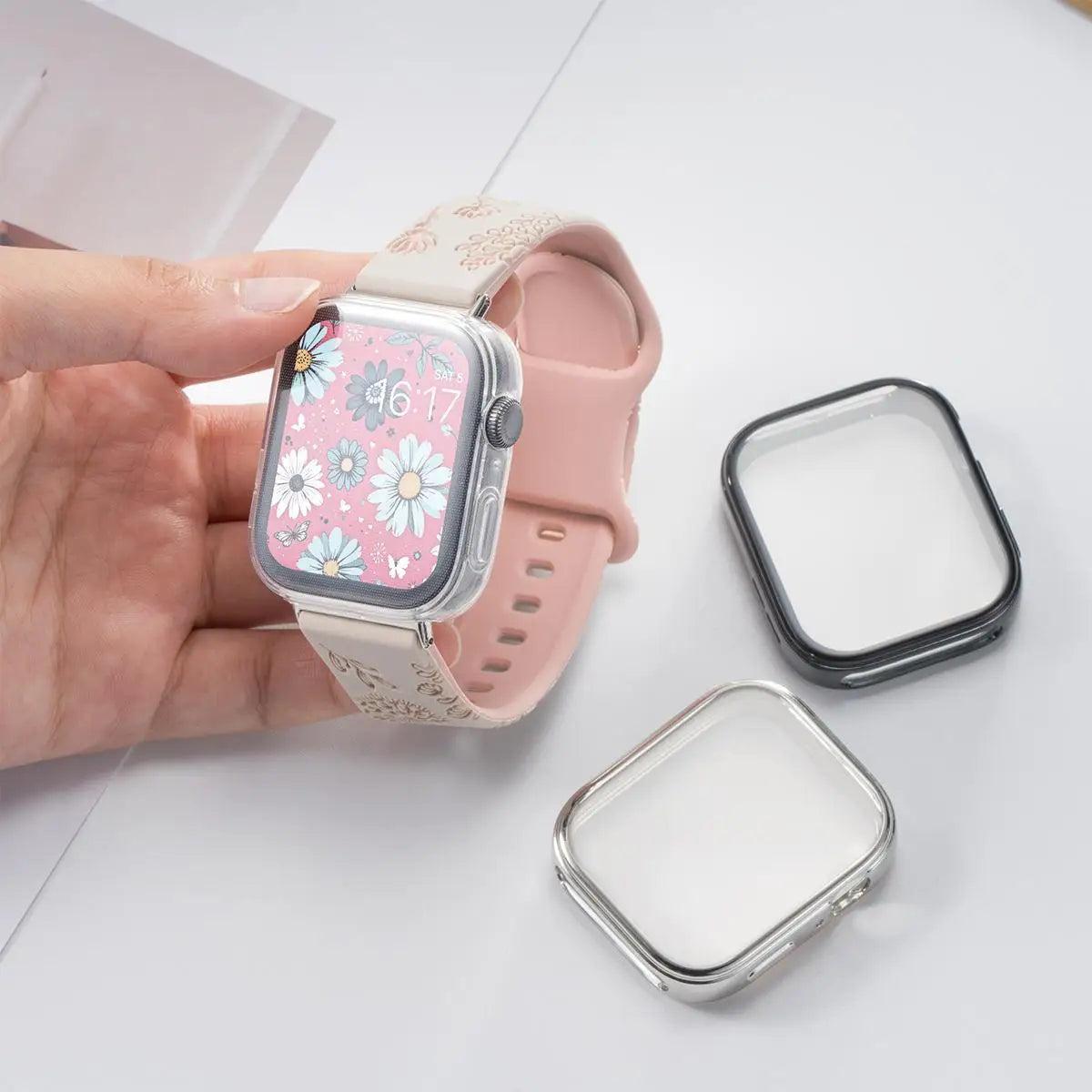 Bracelet + case for Huawei Watch Fit 4 / 4 Pro, TPU protective case, floral sport strap for Huawei Fit 4 4pro 3