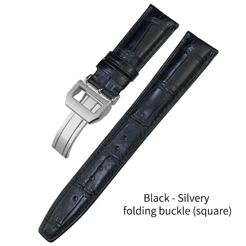 Bracelet de montre en cuir de Crocodile américain, 20mm 21mm 22mm, pour IWC PORTUGIESER PORTOFINO Pilot, outils gratuits