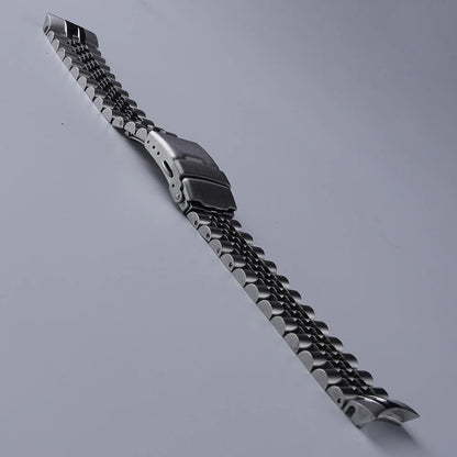 Rolamy-Cinturino per orologio in acciaio inossidabile massiccio SION L, estremità curva, design Jubilee, modelli SeATM Alpinist eventuali B115 117 121 SARB013 e 17, 20mm