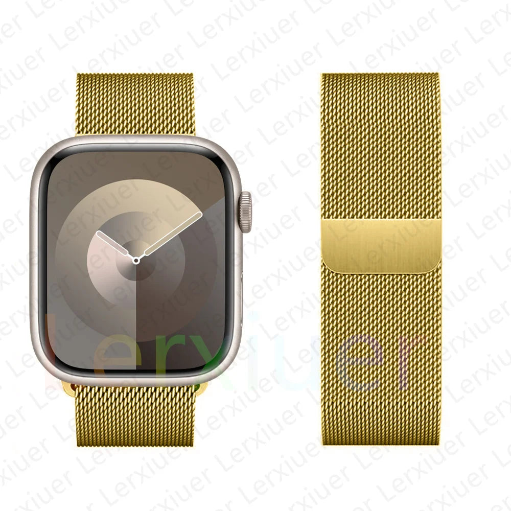 Milanese Loop for Apple Watch Band 46mm 44mm 45mm 40mm 42mm 41mm 38mm 49mm iWatch Bracelet Series 10 Ultra 2 9 8 SE 7 6 5 Bands
