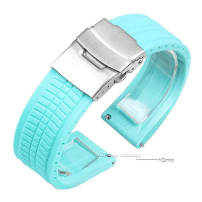 Bracelets de montre en Silicone à dégagement rapide, 20mm 22mm 24mm, pour Samsung, Seiko hommes, bandes de Sport en caoutchouc, Bracelet universel
