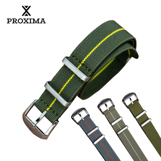 Proxima-Bracelet de montre en tissu élastique de 20mm, accessoires pour pilote militaire