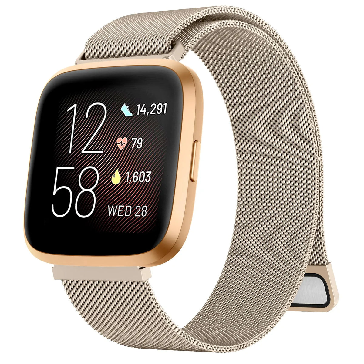 Bracelet magnétique en métal pour Fitbit Versa 1/Versa 2/versa 3/Versa 4, Bracelet pour Fitbit Versa Lite/Sense 2