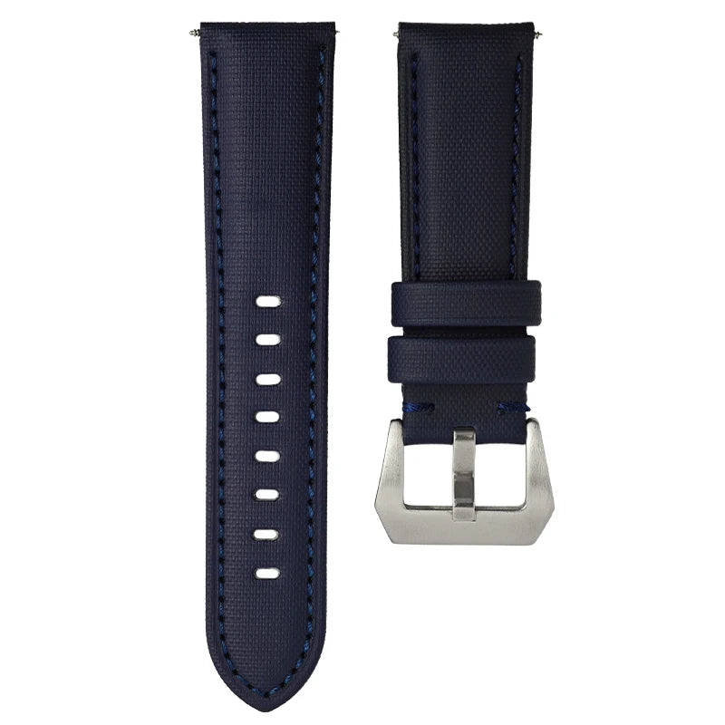 Bracelet de montre en toile et Nylon pour hommes, 22mm 24mm 26mm, pour Panerai LUMINOR DUE 1950 SUBMERSIBLE PAM bleu vert noir, en cuir de vache souple