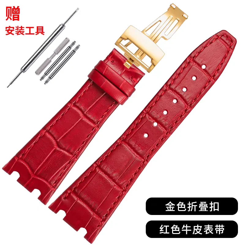 Bracelet de montre en cuir véritable pour Audemars Piguet Royal Oak Offshore AP 15400/15500/26331, Bracelet de remplacement pour hommes et femmes, 26mm