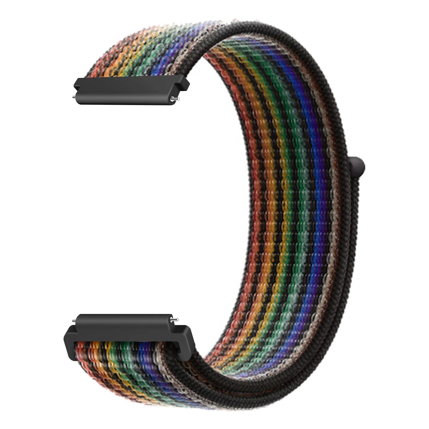 Bracelet à boucle en Nylon pour Amazfit Bip 6/5/GTS 4/3/2/2e/Mini/GTR 42mm/47mm/GTR 4/3 Pro Sport, 20mm/22mm, 2 bandes