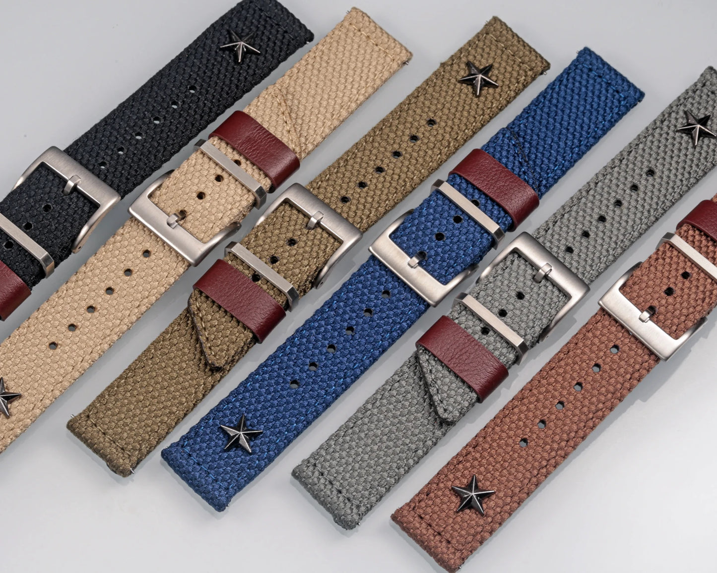 Hemsut-Bracelets de Montre Militaire pour Happator, Montres Vintage, Bracelets Pilote, Citizen Timex, 18mm, 22mm, 24mm