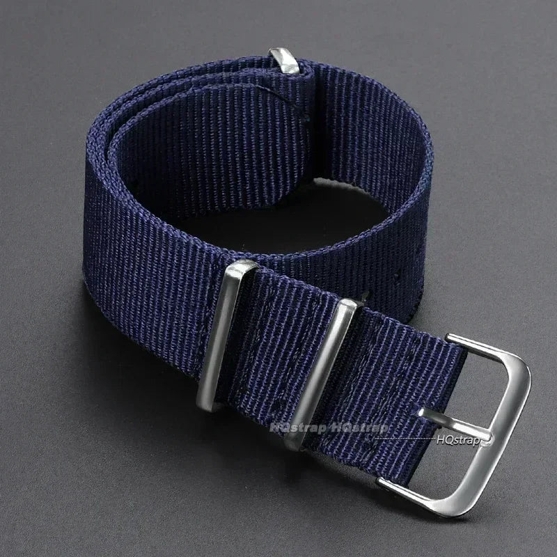 16mm 18mm 20mm 22mm bracelet de sport militaire en Nylon tissu en Nylon accessoires de ceinture bandes de boucle de ceinture bracelet de montre noir pour Omega pour Seiko